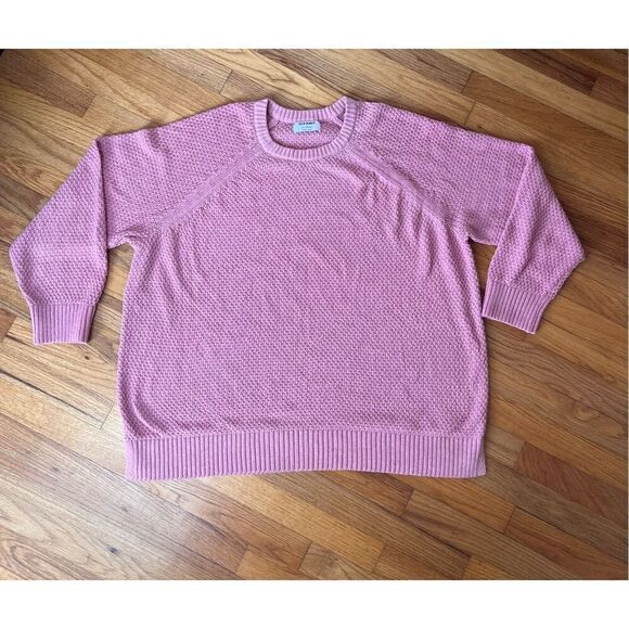 Old Navy Oversized Knit Sweater Pink XL - Picture 1 of 5